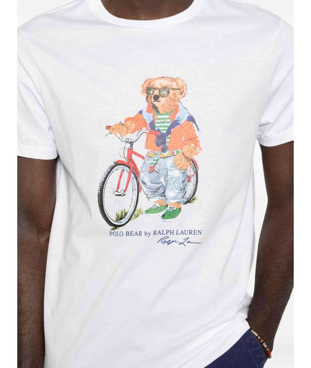 POLO RALPH LAUREN Белая хлопковая футболка, фото 3