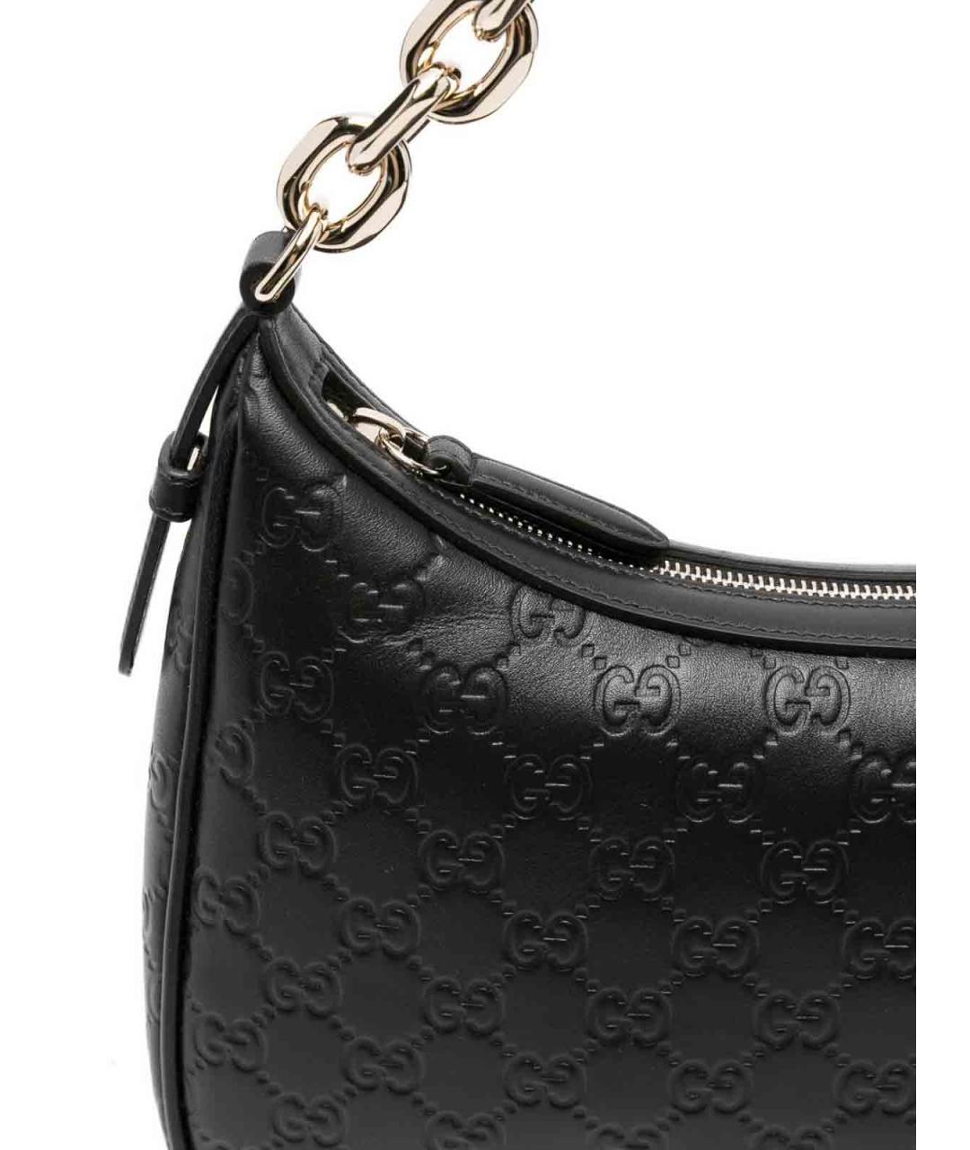 GUCCI Черная кожаная сумка через плечо, фото 3