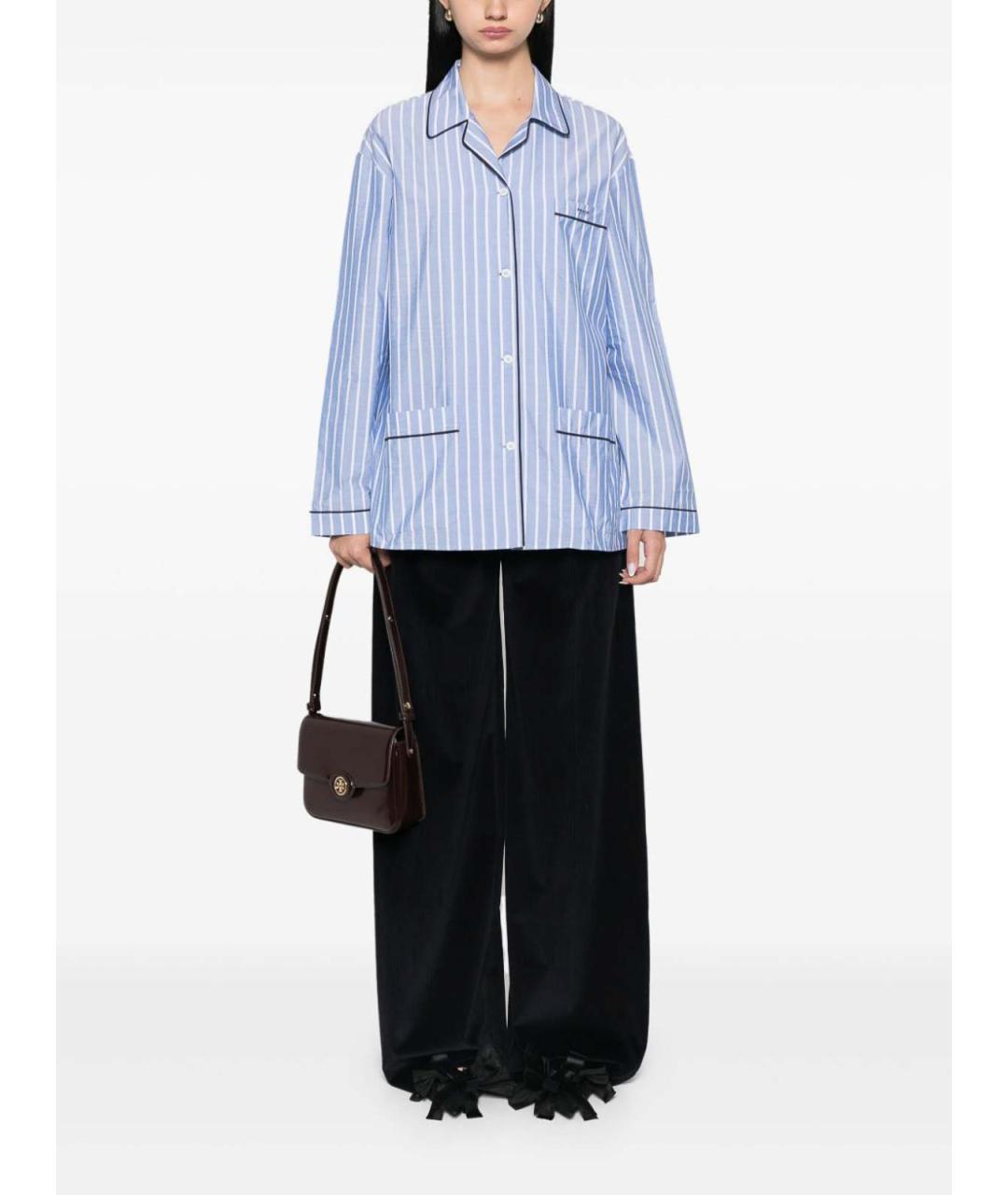 PRADA Голубая хлопковая рубашка, фото 2