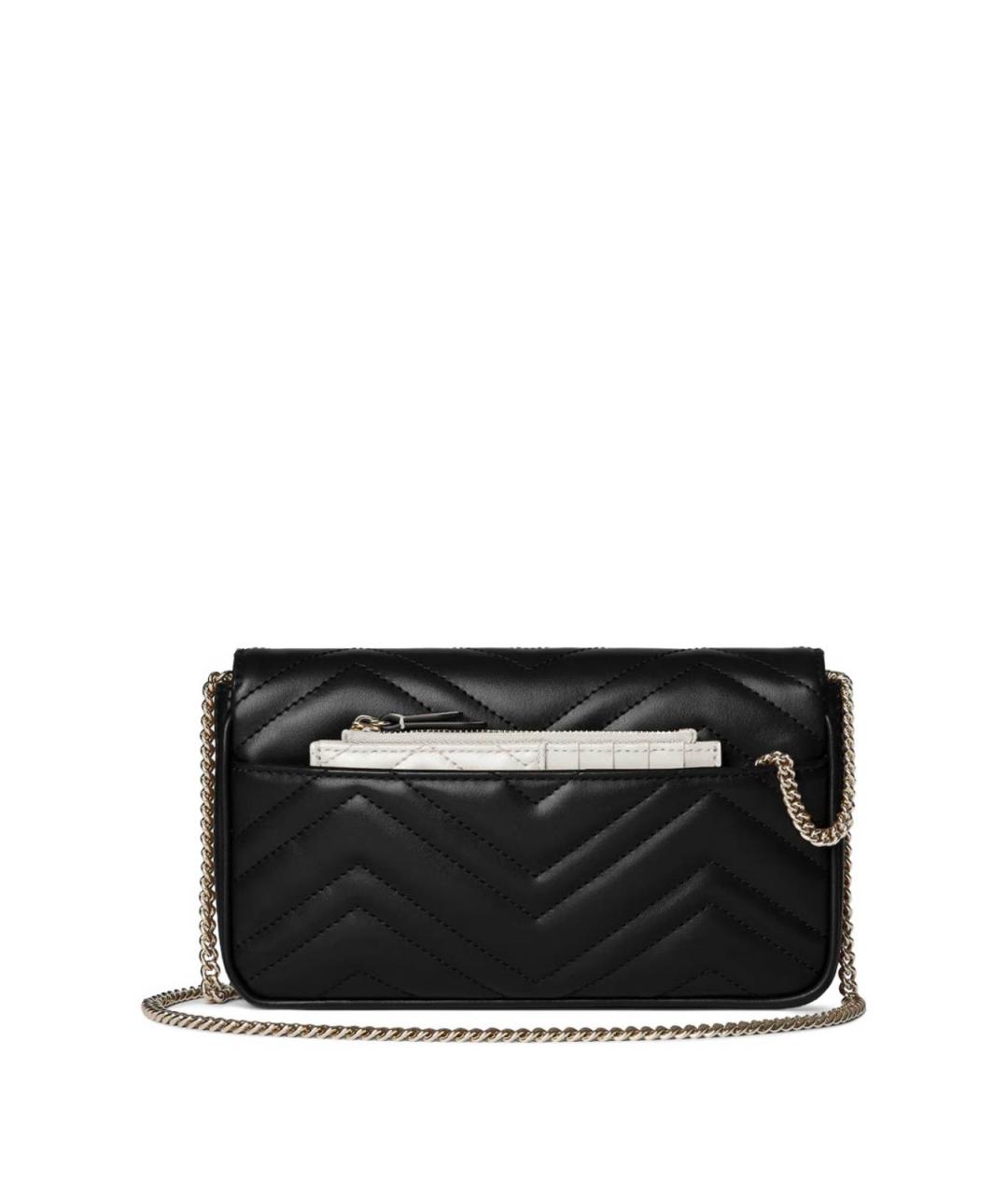 GUCCI Черная кожаная сумка через плечо, фото 2
