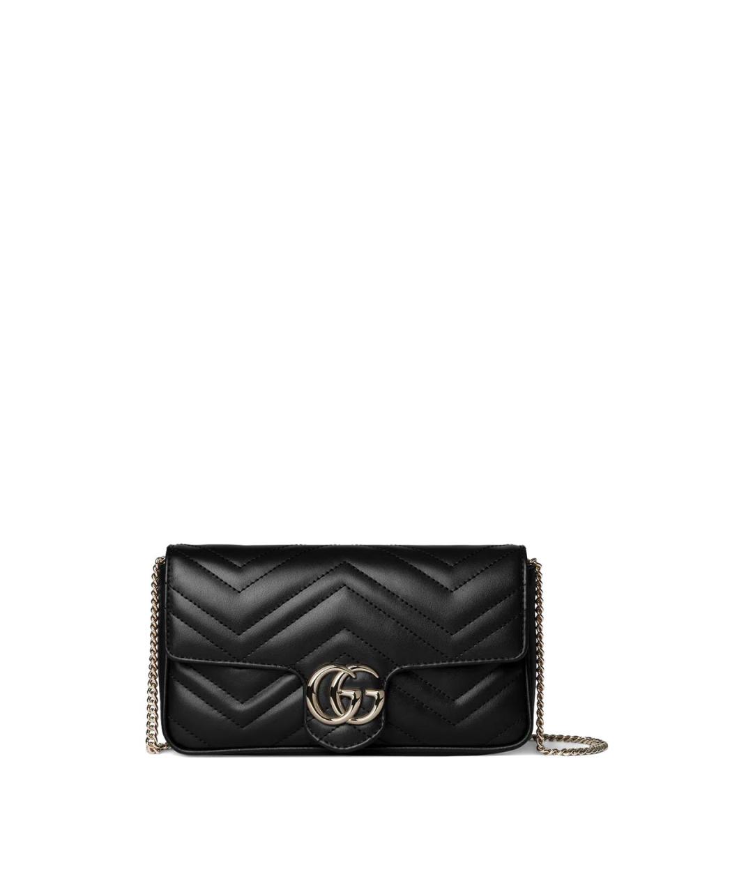 GUCCI Черная кожаная сумка через плечо, фото 1