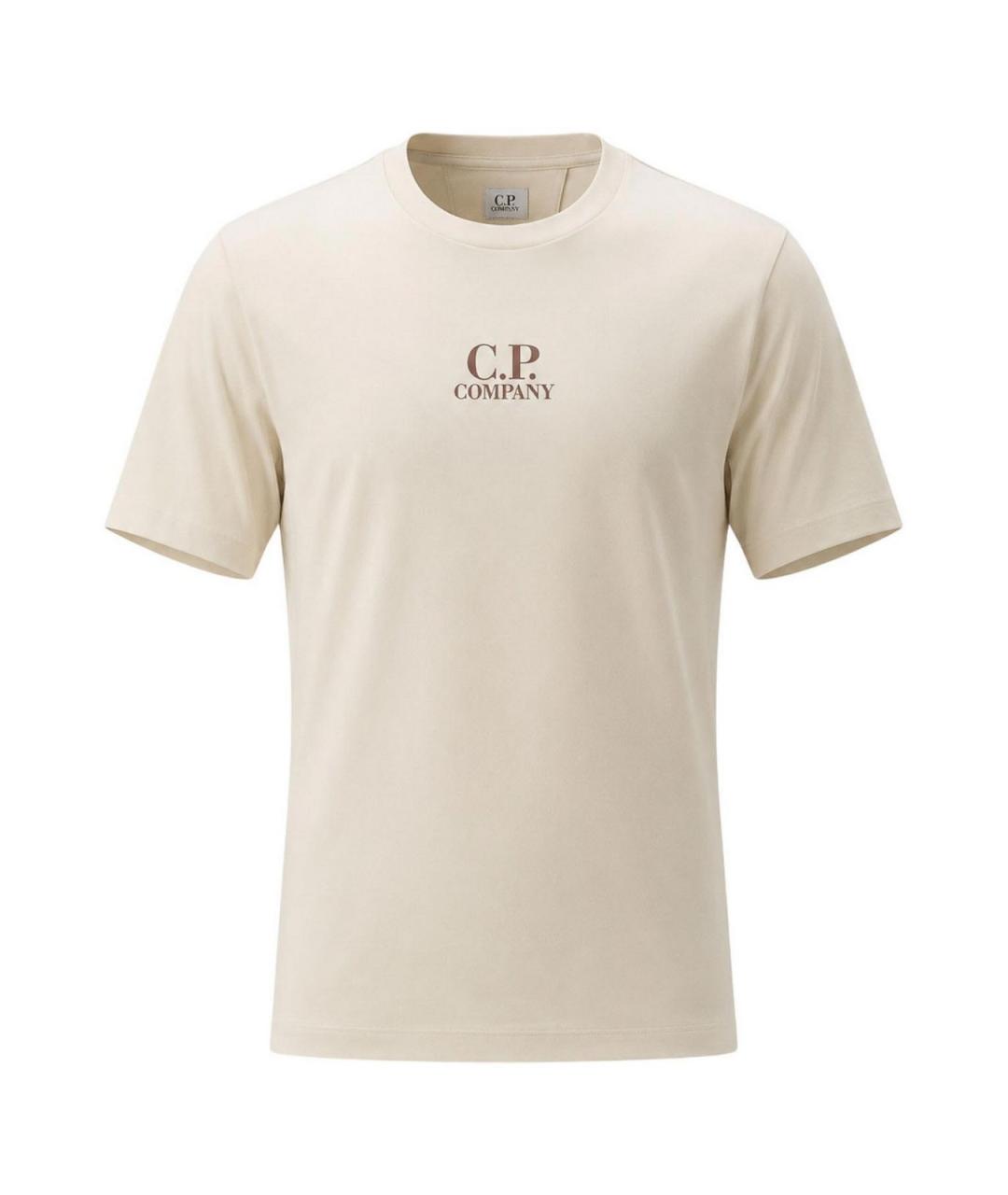 CP COMPANY Белая хлопковая футболка, фото 1