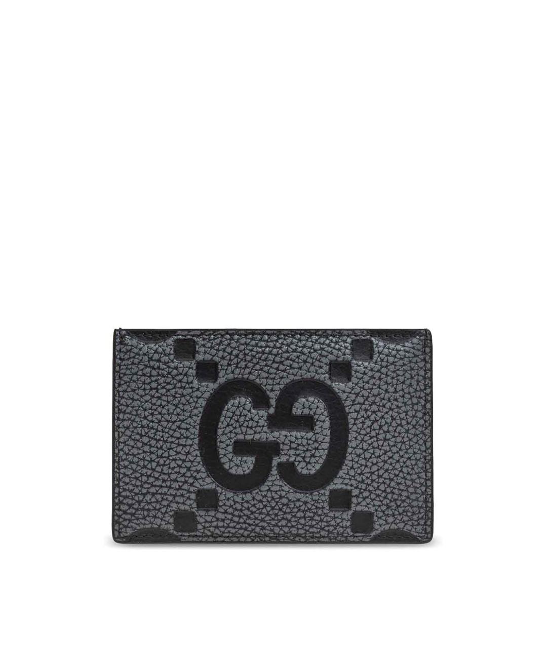 GUCCI Серый кожаный кардхолдер, фото 1
