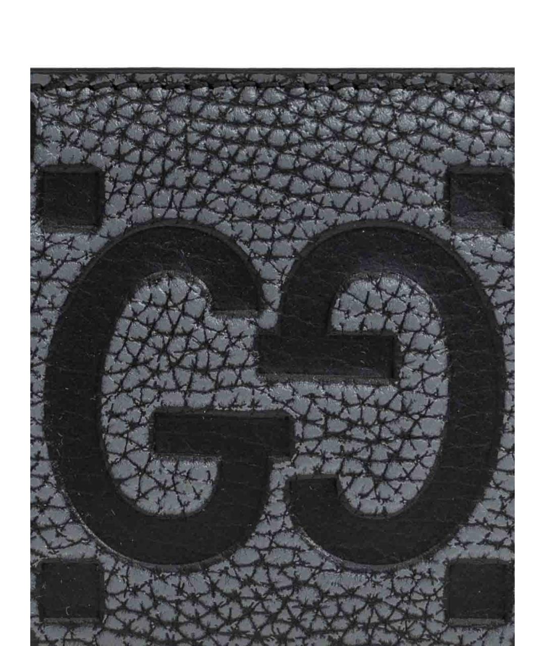 GUCCI Серый кожаный кардхолдер, фото 2