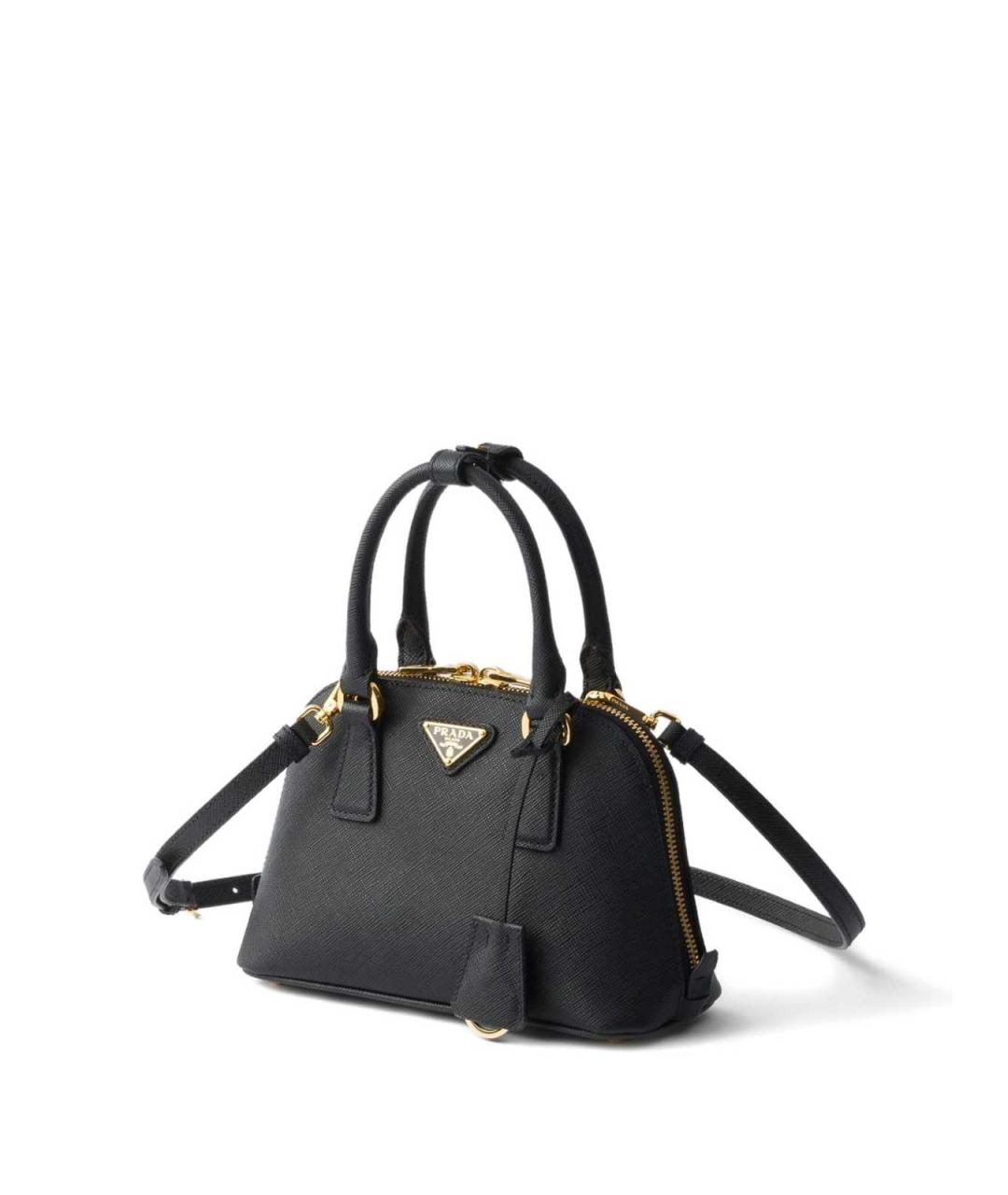 PRADA Черная кожаная сумка тоут, фото 4
