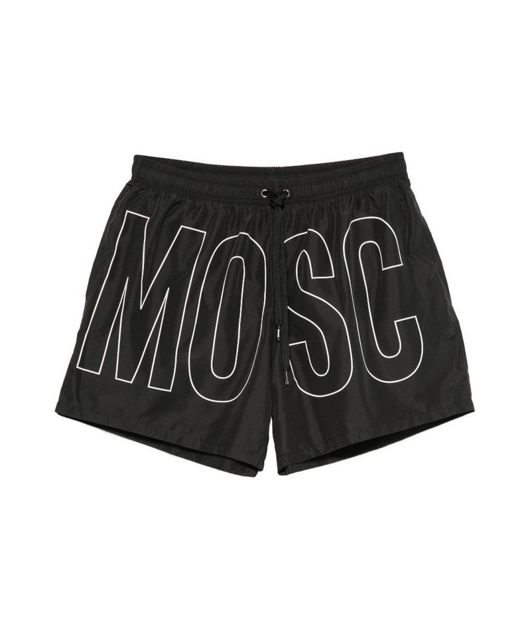 MOSCHINO Черные полиэстеровые шорты, фото 1
