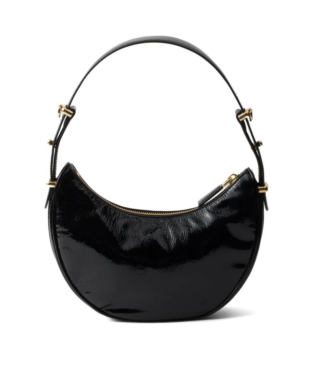 PRADA Черная сумка через плечо из лакированной кожи, фото 4
