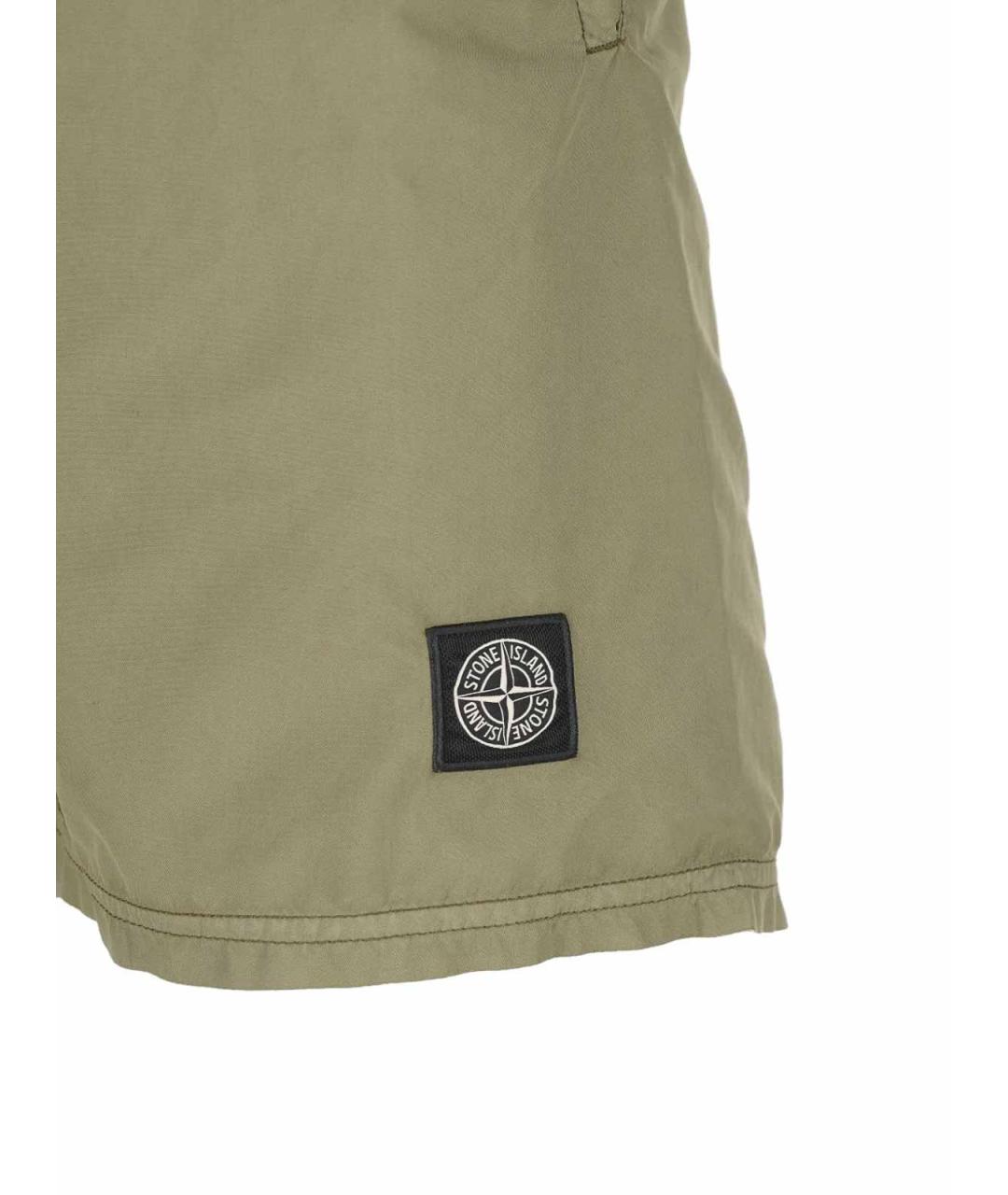 STONE ISLAND Зеленые полиамидовые плавки, фото 3
