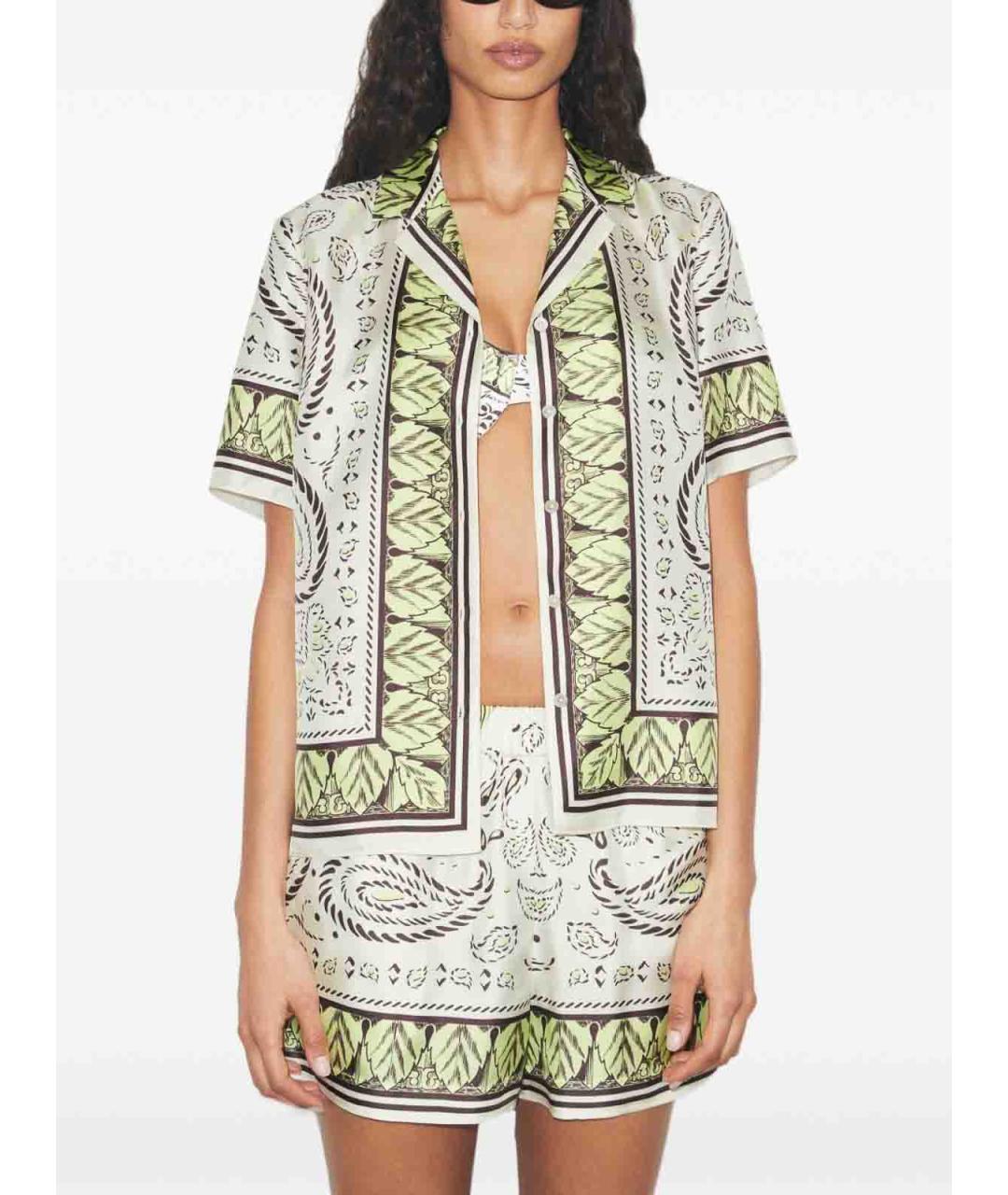 TORY BURCH Зеленая шелковая рубашка, фото 4