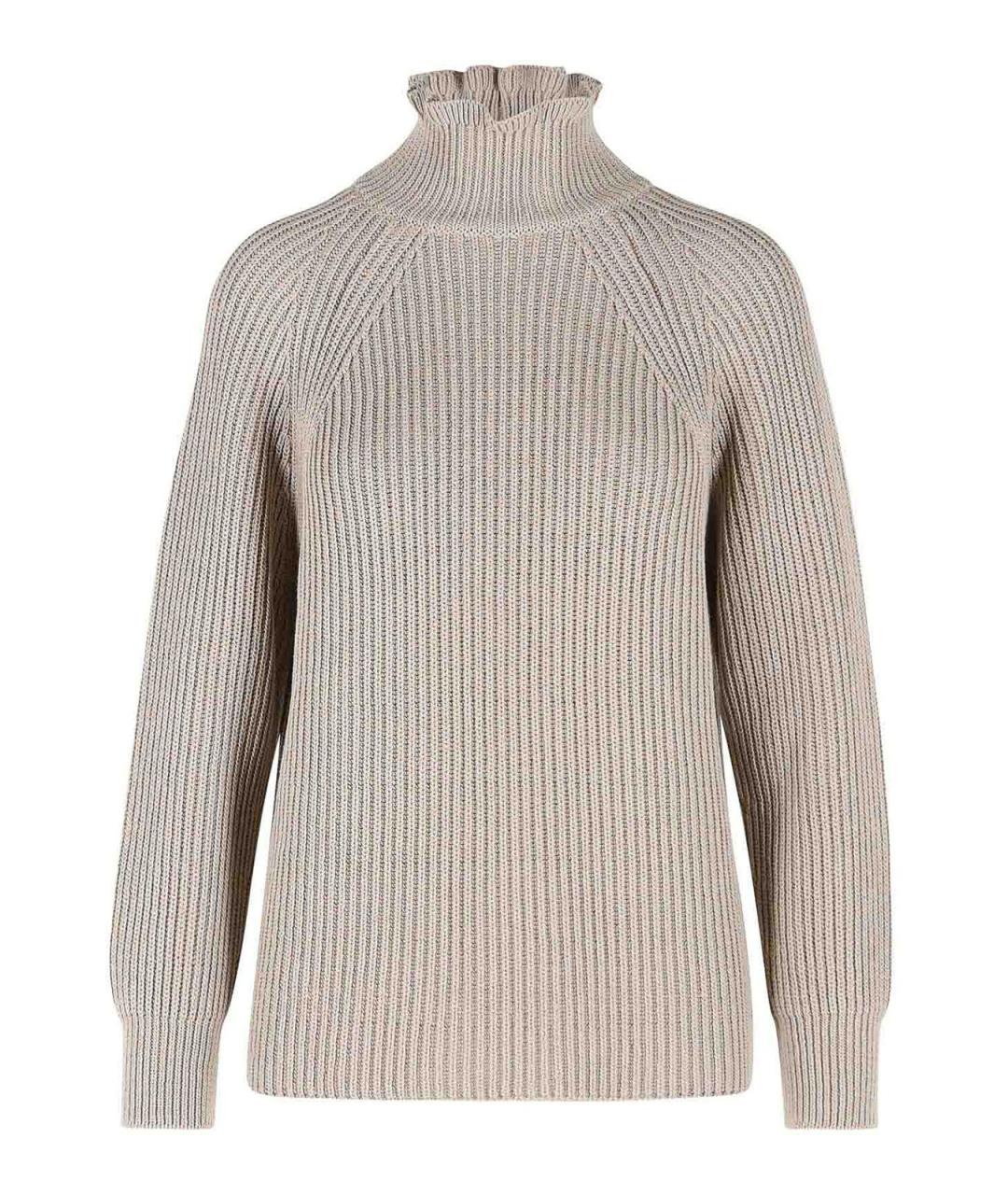 MAX MARA Бежевый хлопковый джемпер / свитер, фото 1
