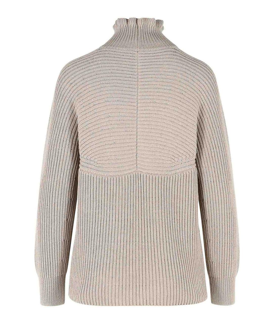 MAX MARA Бежевый хлопковый джемпер / свитер, фото 2