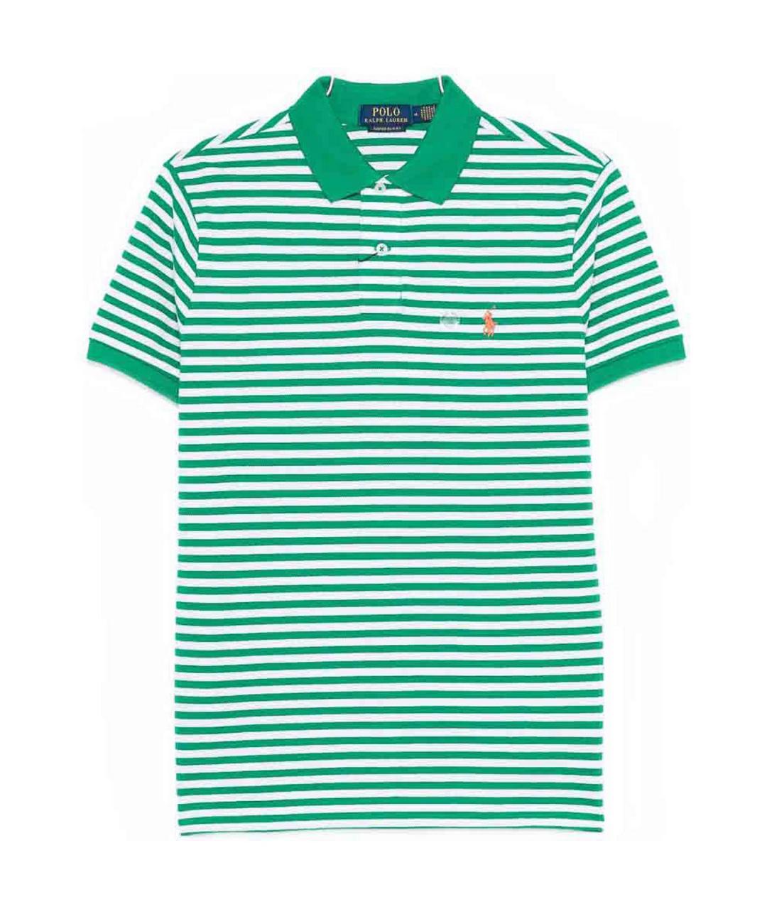 POLO RALPH LAUREN Зеленое хлопковое поло с коротким рукавом, фото 1