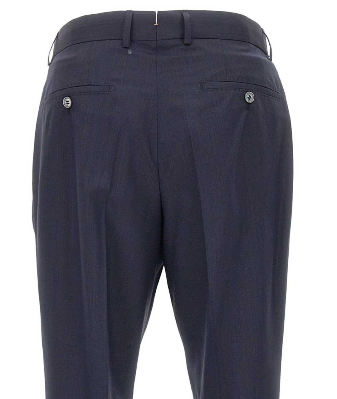 HUGO BOSS Синие шерстяные классические брюки, фото 3