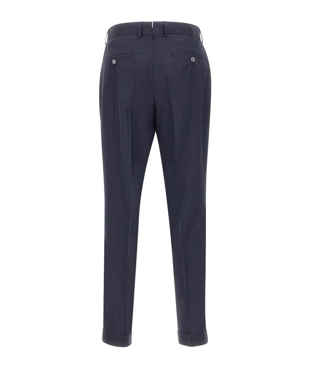 HUGO BOSS Синие шерстяные классические брюки, фото 2