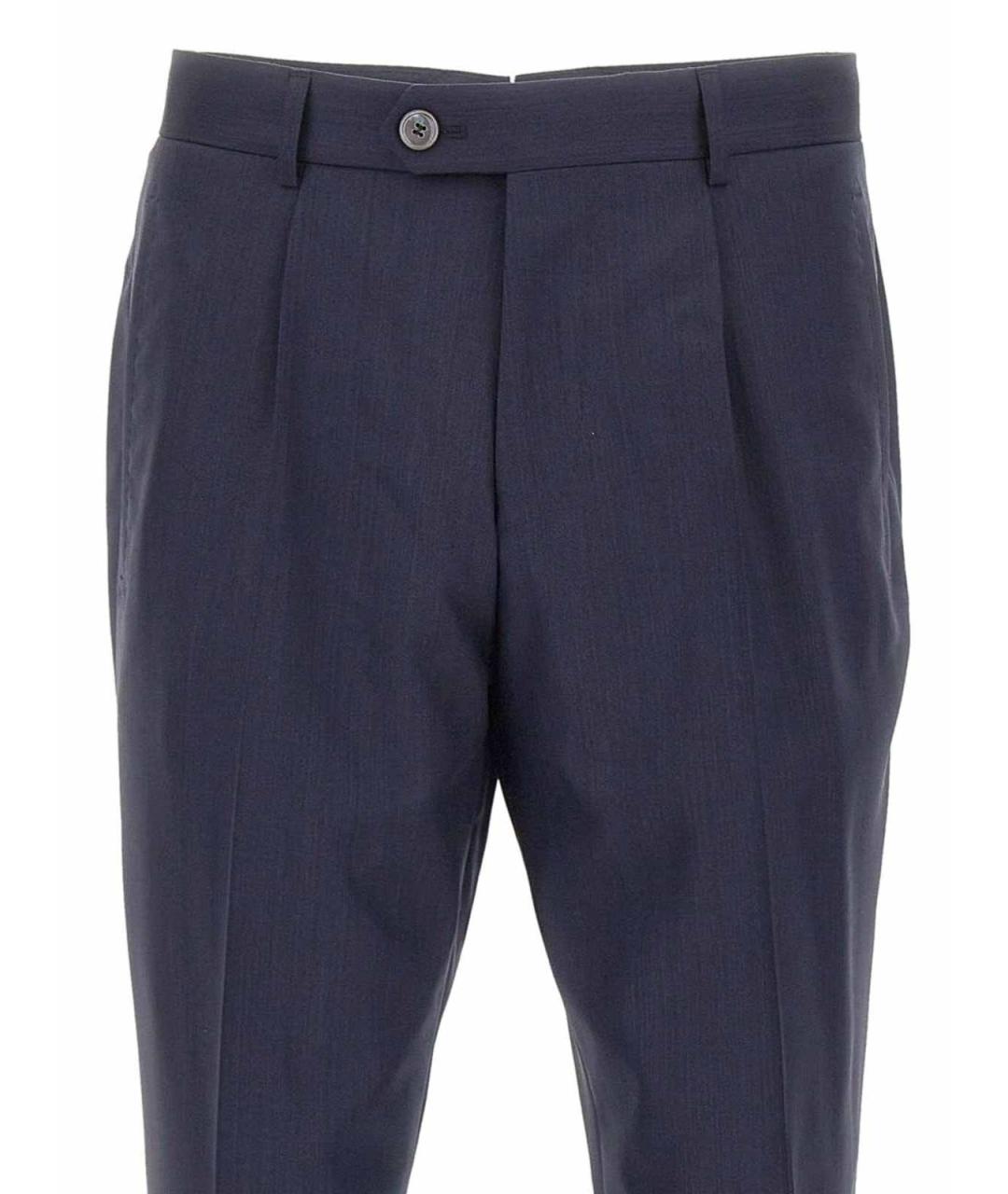 HUGO BOSS Синие шерстяные классические брюки, фото 4
