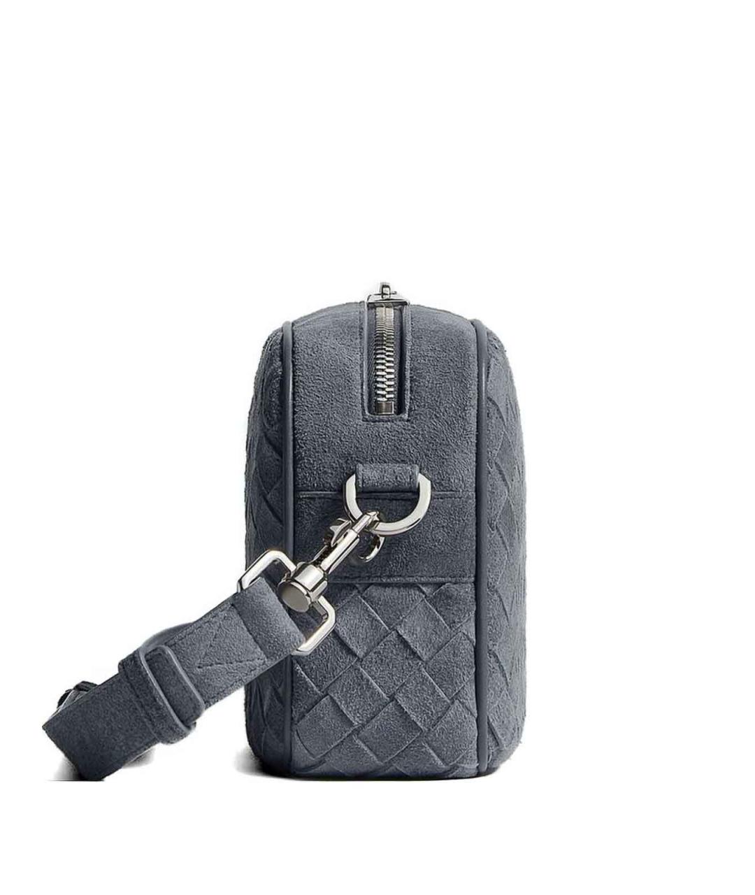 BOTTEGA VENETA Голубая замшевая сумка на плечо, фото 2