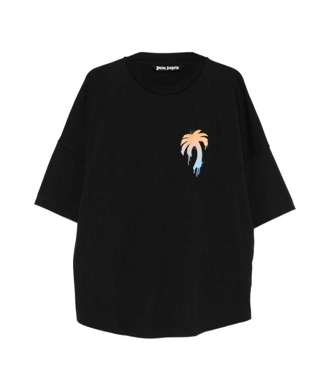 PALM ANGELS Черная хлопковая футболка, фото 1