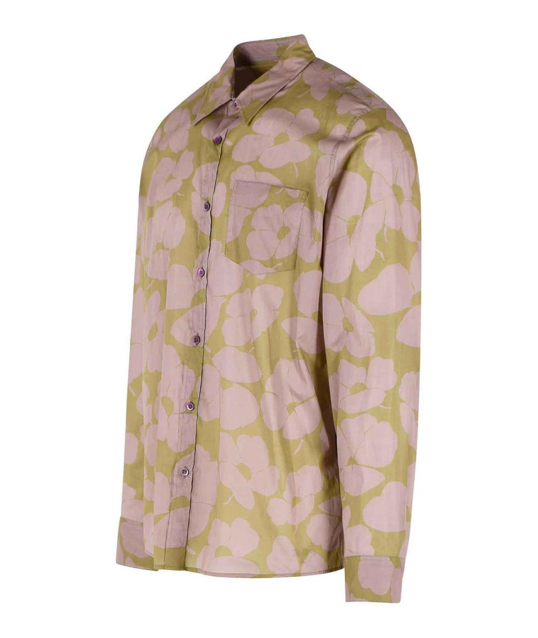 DRIES VAN NOTEN Зеленая хлопковая кэжуал рубашка, фото 3