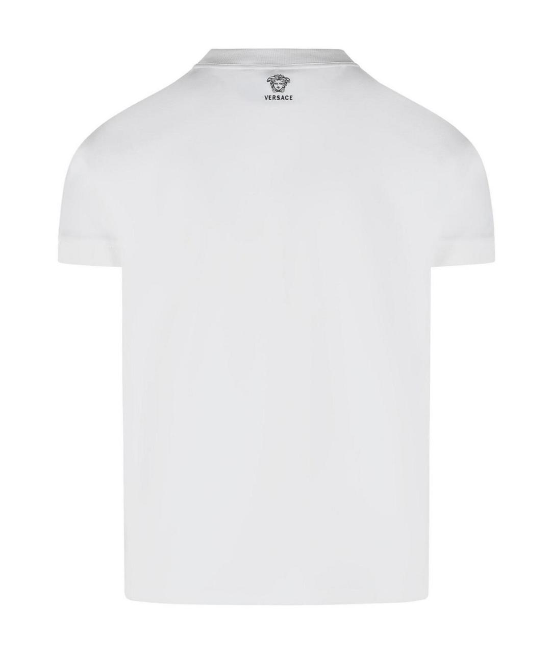VERSACE Белая хлопковая футболка, фото 2