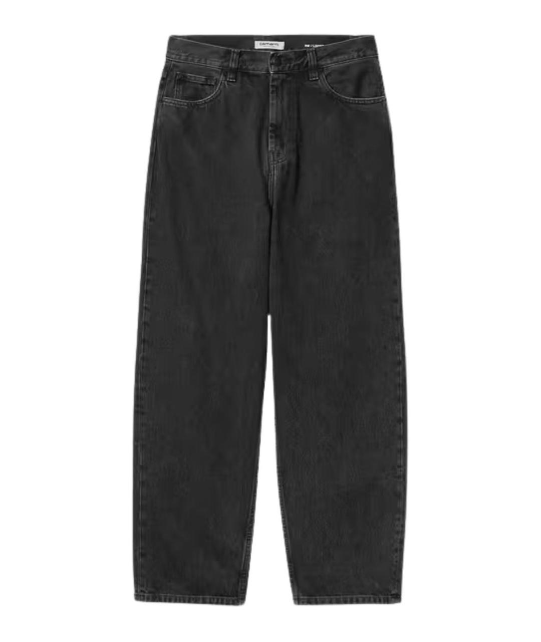 CARHARTT Черные хлопковые прямые джинсы, фото 1