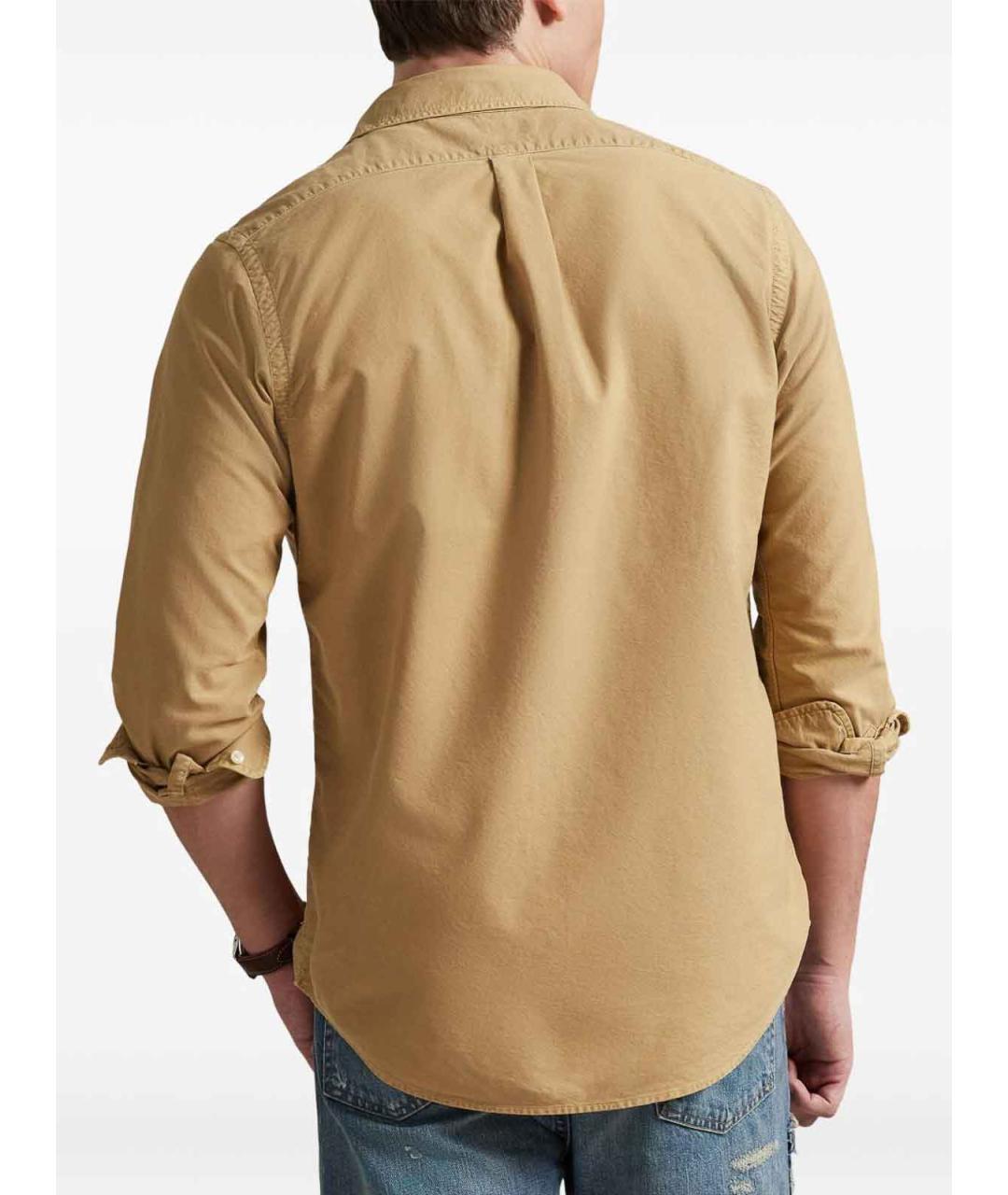 POLO RALPH LAUREN Коричневая хлопковая кэжуал рубашка, фото 4