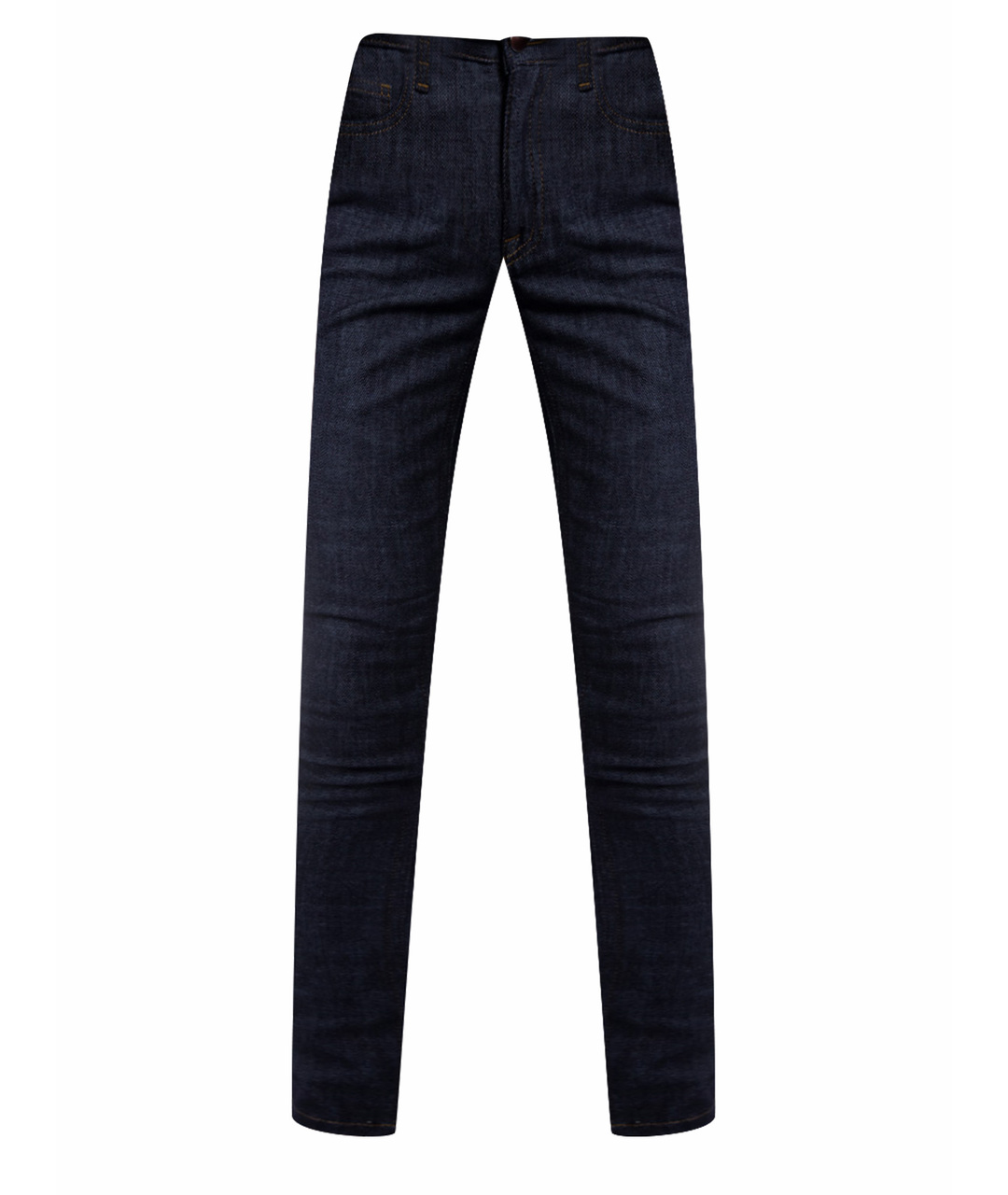 VICTORIA BECKHAM Темно-синие хлопко-полиэстеровые джинсы слим, фото 1
