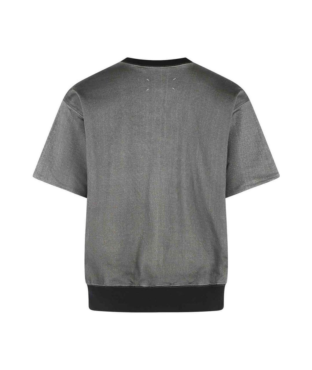MAISON MARGIELA Серая хлопковая футболка, фото 2