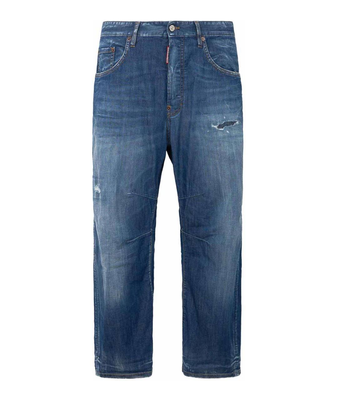 DSQUARED2 Синие хлопковые прямые джинсы, фото 1