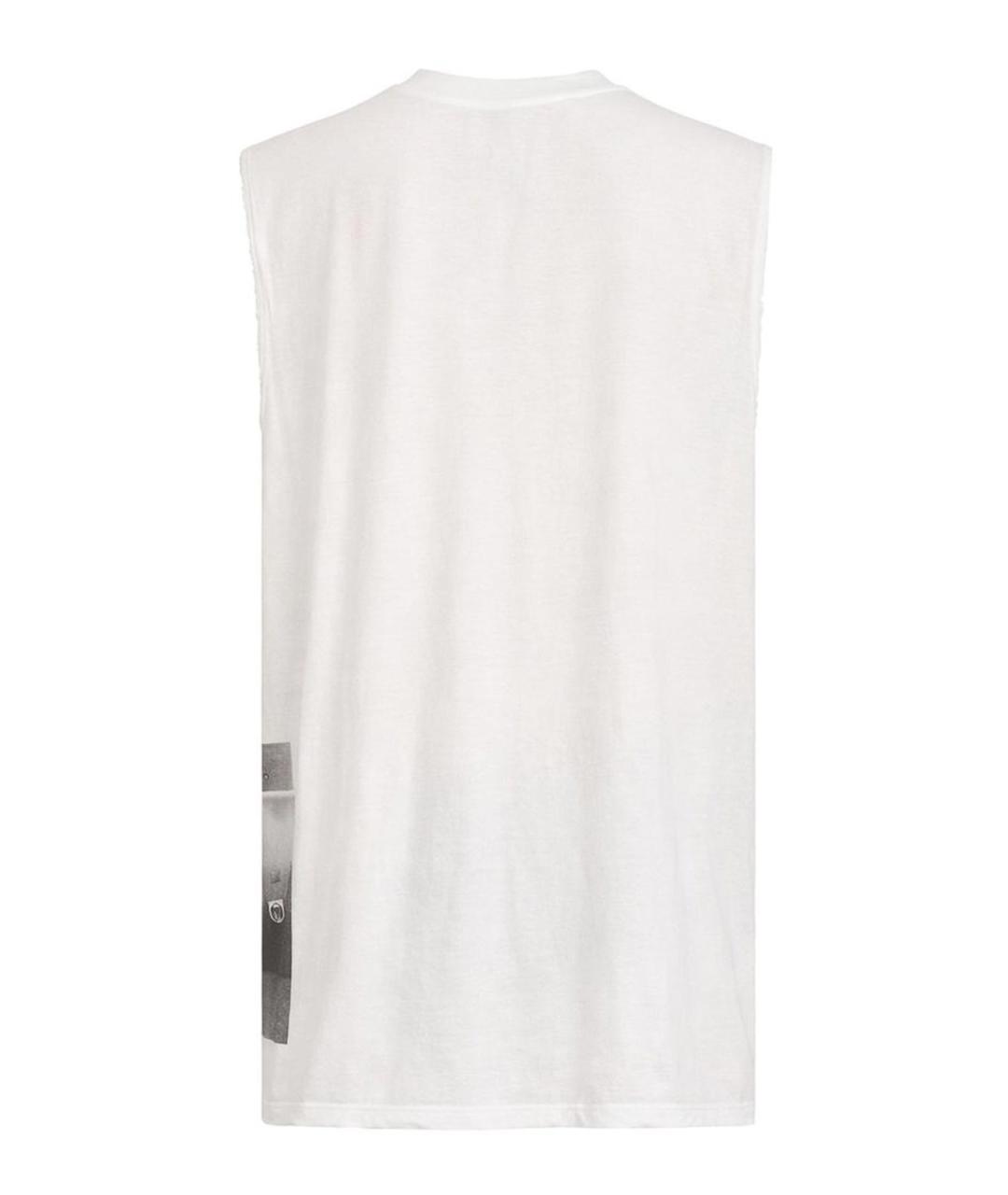 RICK OWENS Белая хлопковая майка, фото 2