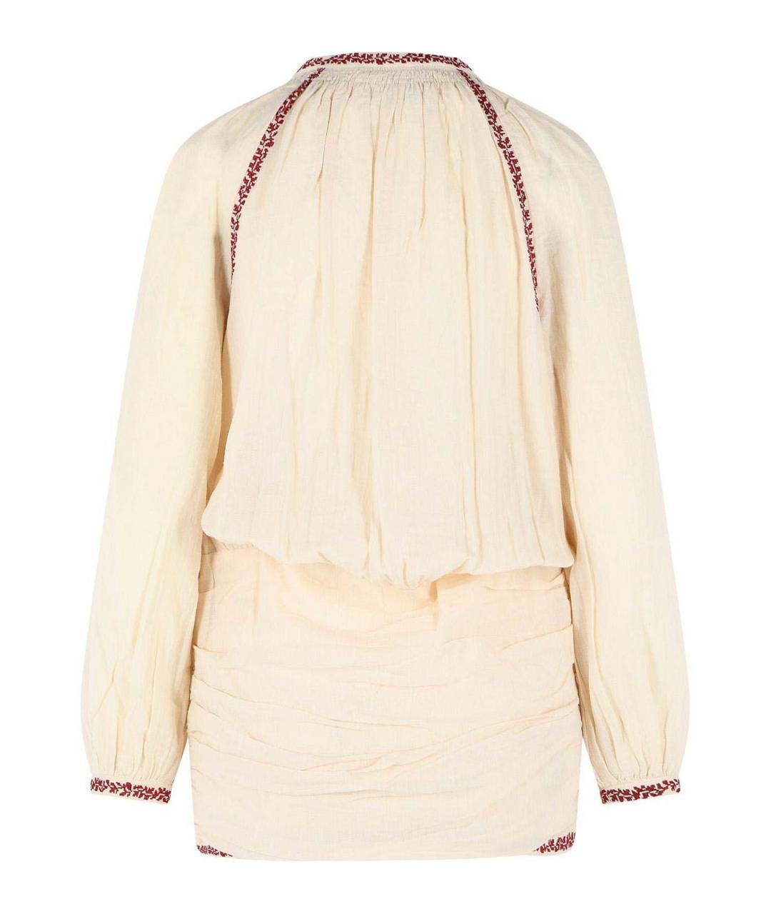 ISABEL MARANT Бежевое хлопковое повседневное платье, фото 2
