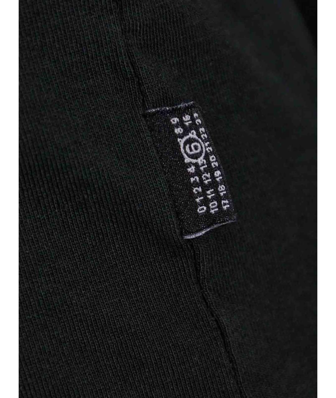 MM6 MAISON MARGIELA Черная хлопковая футболка, фото 2