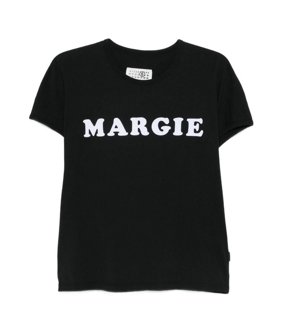 MM6 MAISON MARGIELA Черная хлопковая футболка, фото 1