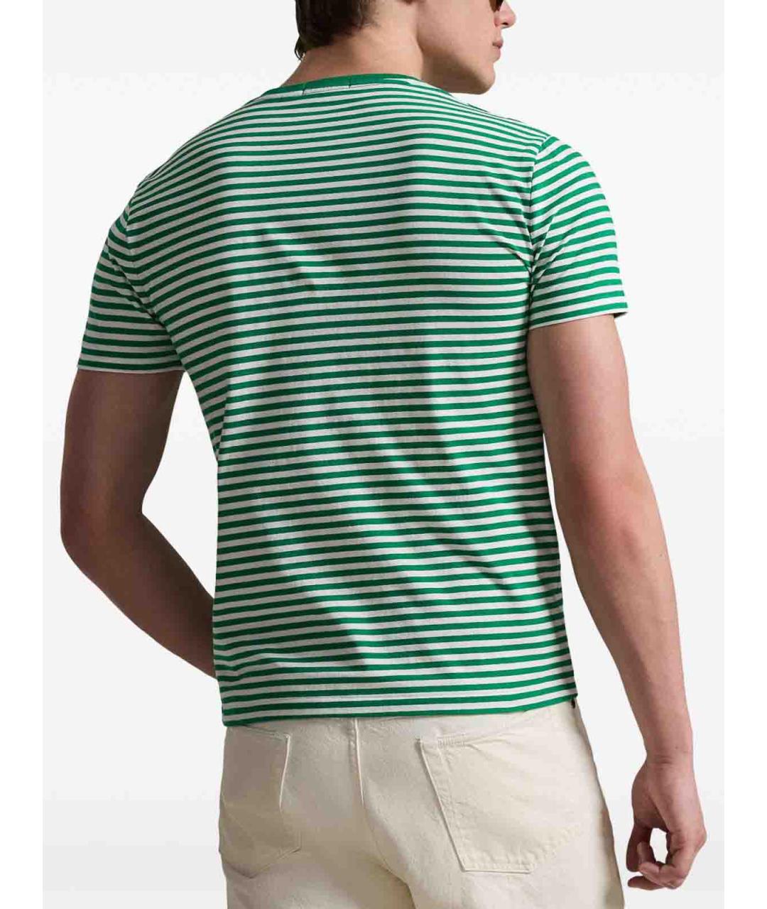 POLO RALPH LAUREN Зеленая хлопковая футболка, фото 4