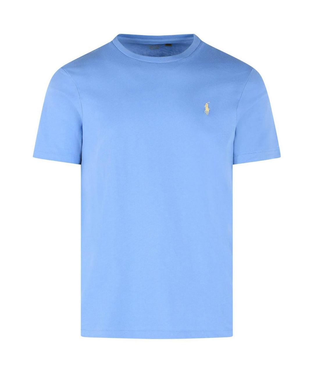 POLO RALPH LAUREN Голубая хлопковая футболка, фото 1