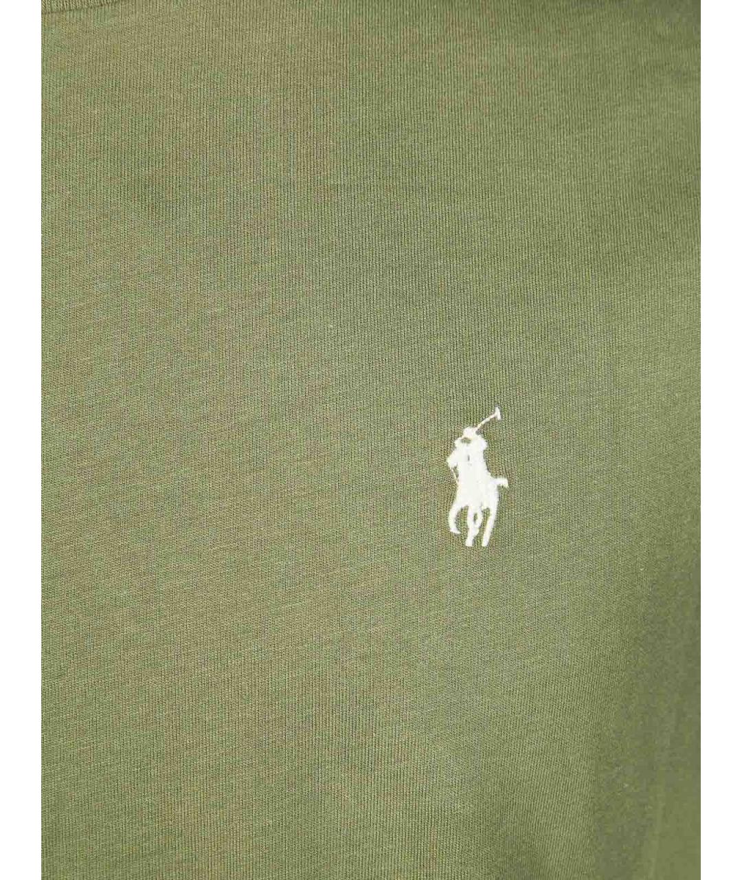 POLO RALPH LAUREN Зеленая хлопковая футболка, фото 3