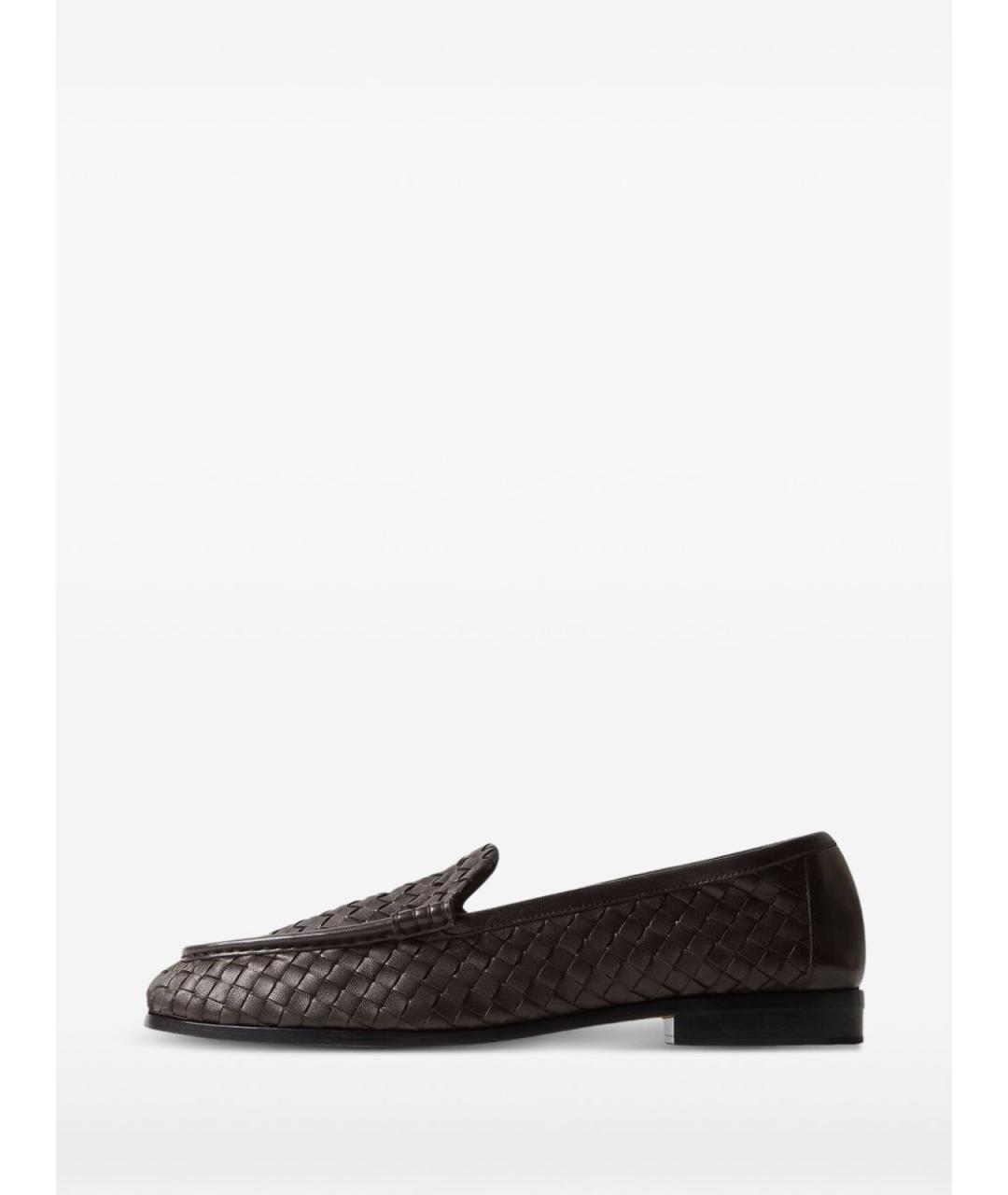 BOTTEGA VENETA Коричневые кожаные лоферы, фото 4