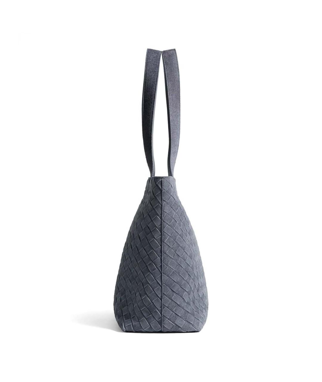 BOTTEGA VENETA Голубая замшевая сумка тоут, фото 2