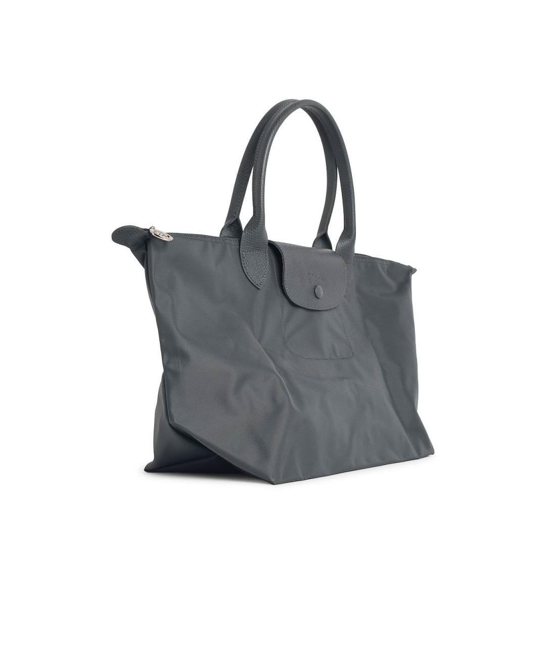 LONGCHAMP Серая тканевая сумка тоут, фото 2