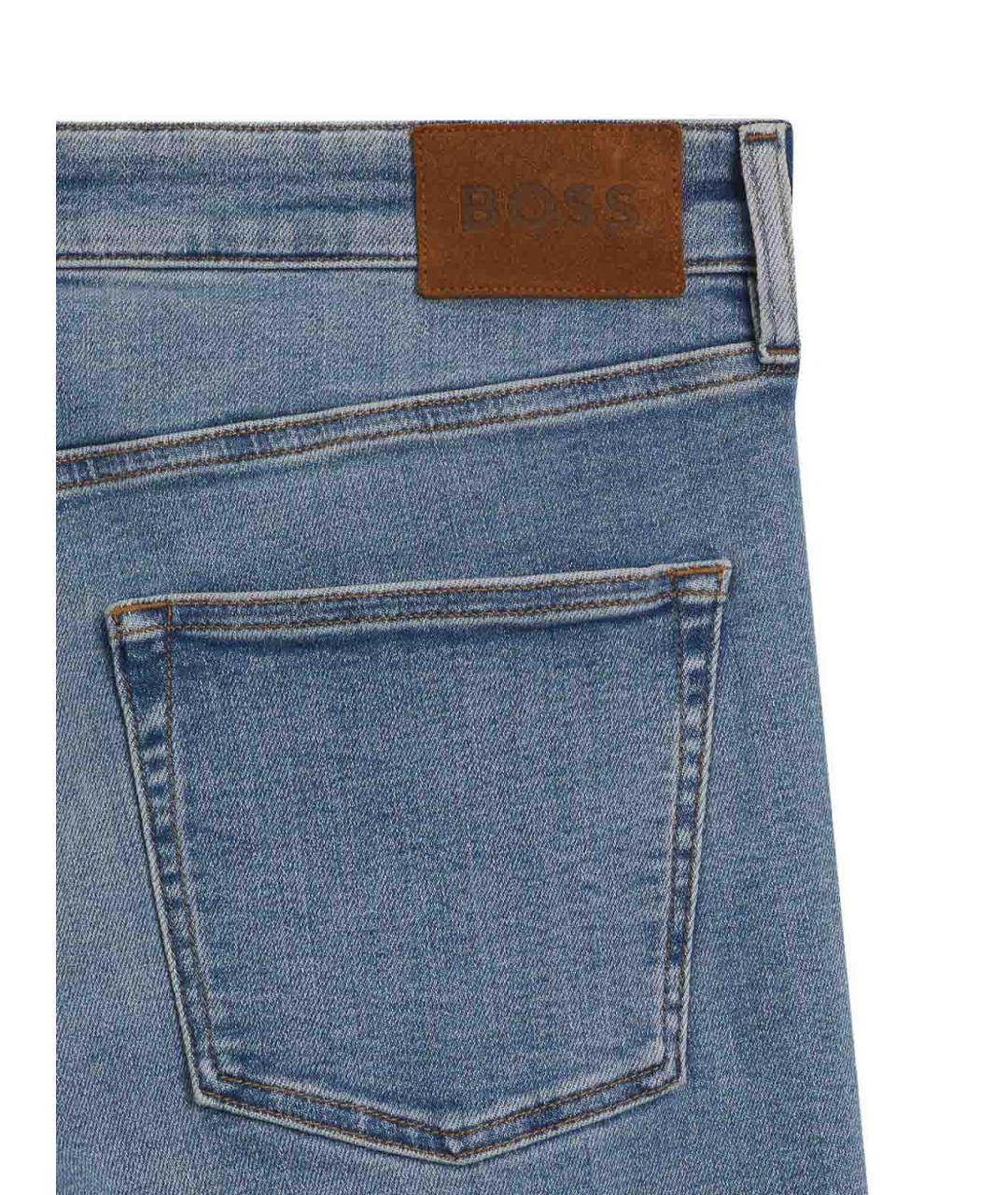 HUGO BOSS Синие хлопковые прямые джинсы, фото 2