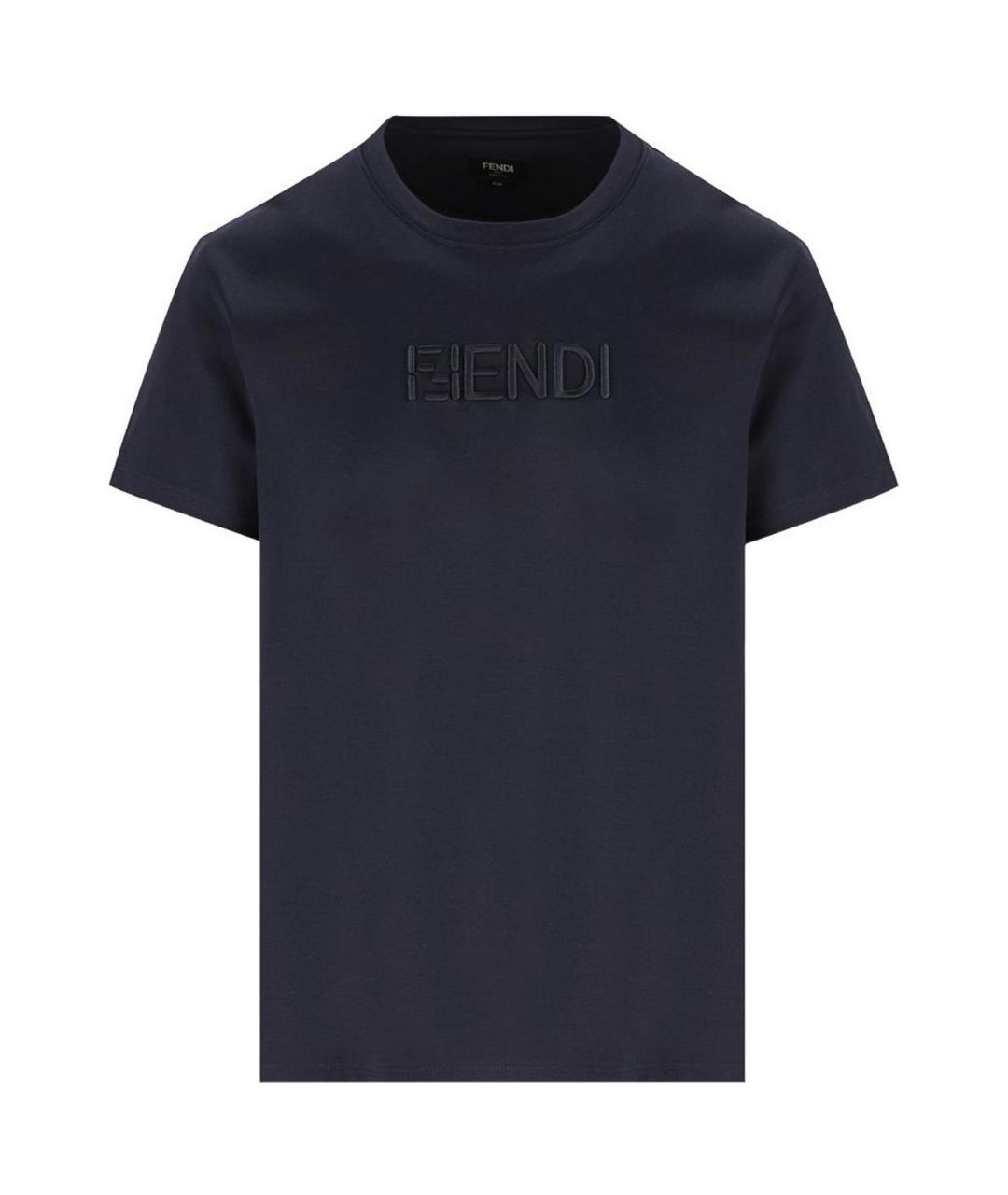 FENDI Синяя футболка, фото 1
