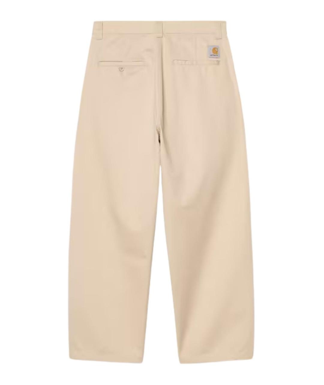 CARHARTT Бежевые хлопковые повседневные брюки, фото 2