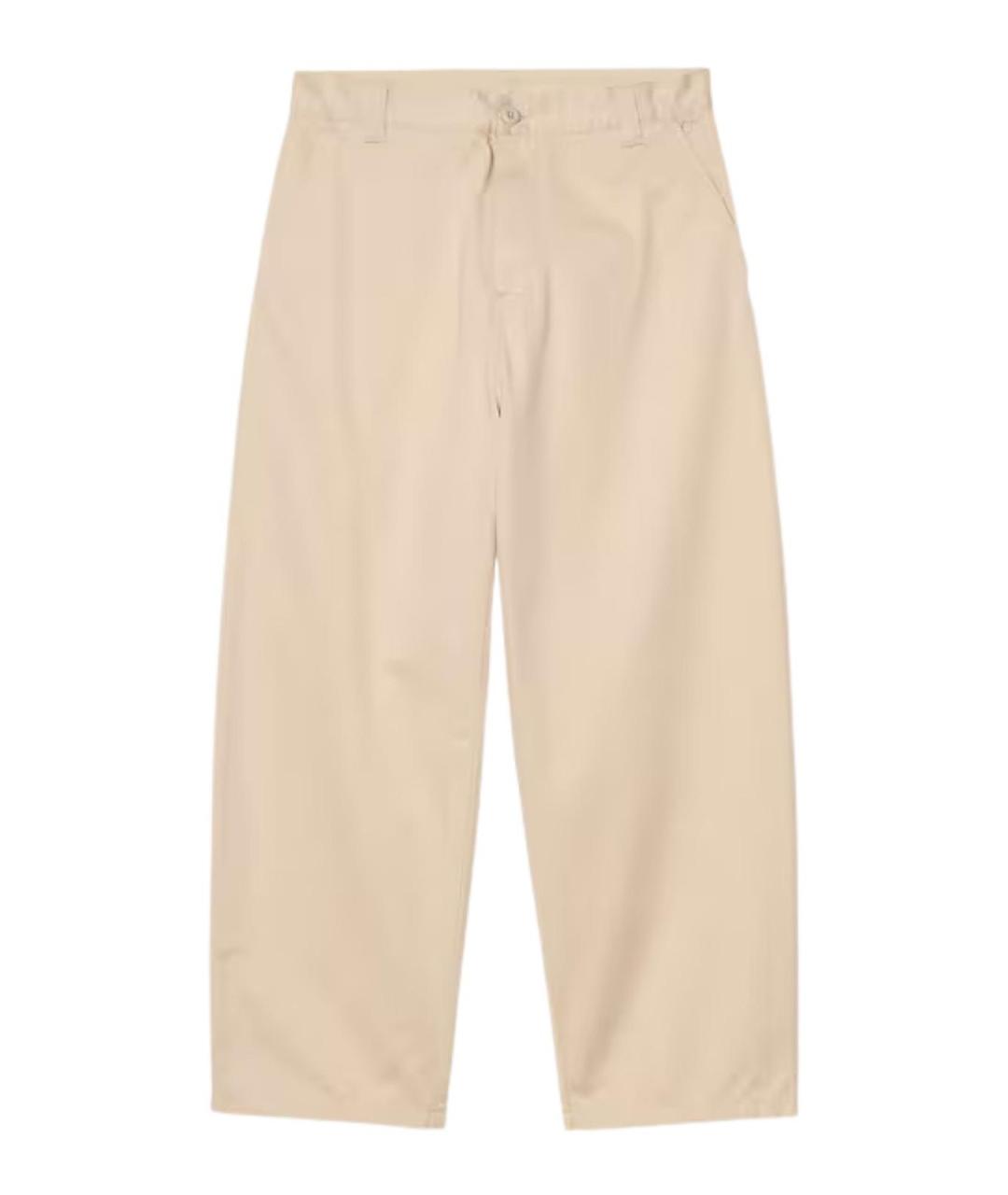 CARHARTT Бежевые хлопковые повседневные брюки, фото 1