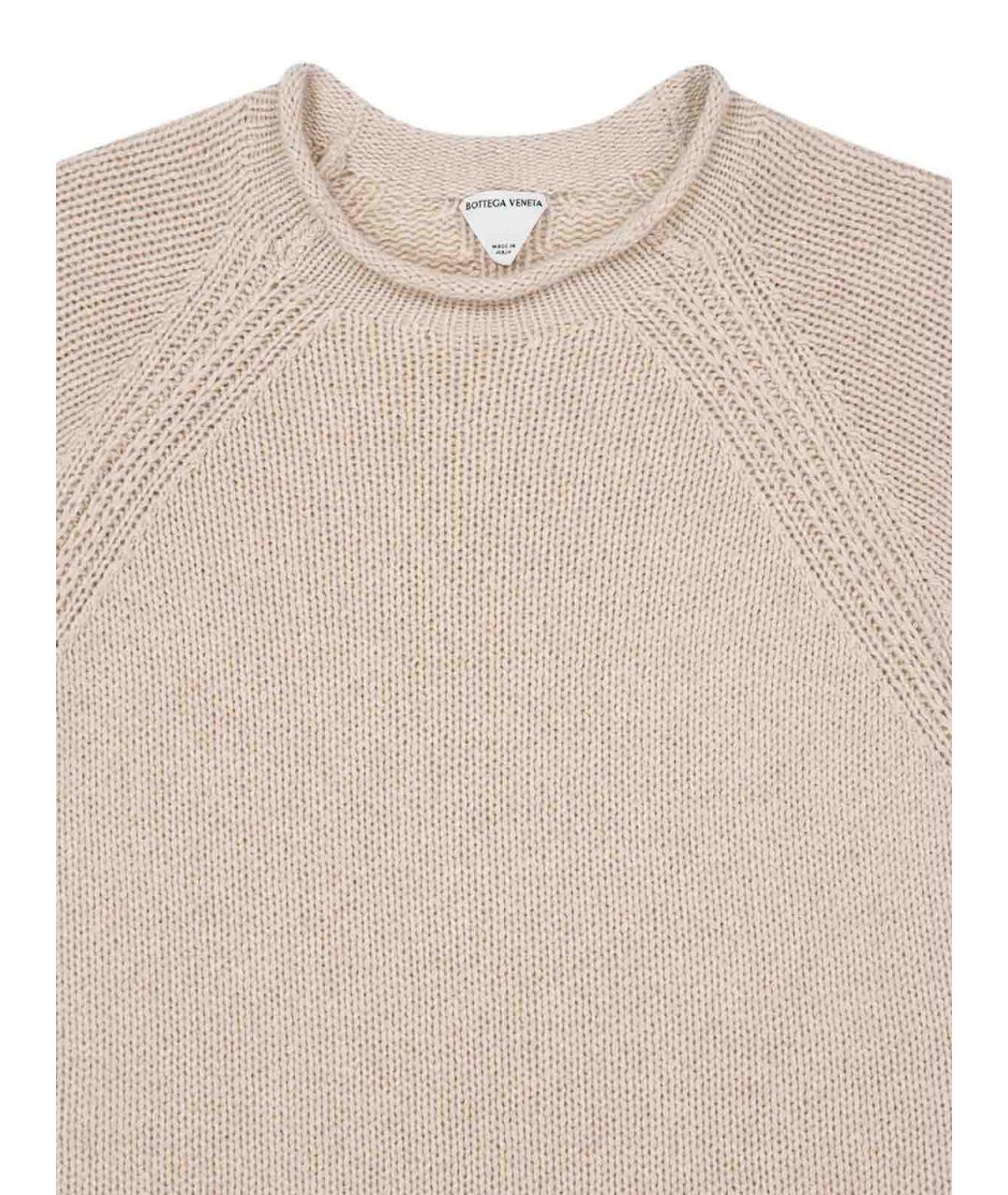 BOTTEGA VENETA Бежевый кашемировый джемпер / свитер, фото 5