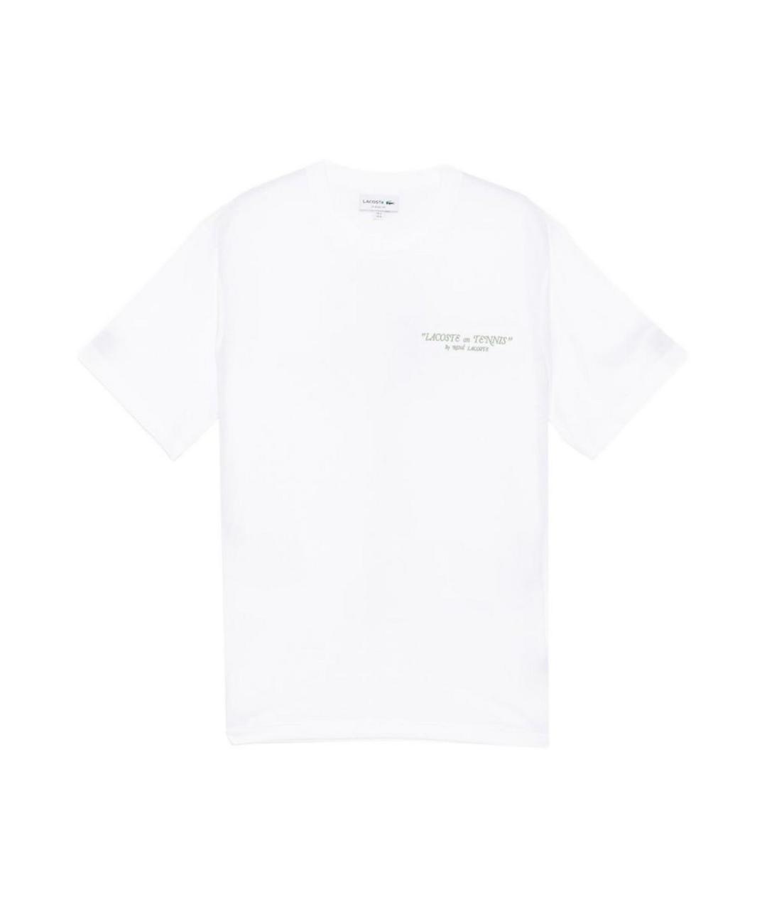 LACOSTE Белая хлопковая футболка, фото 1
