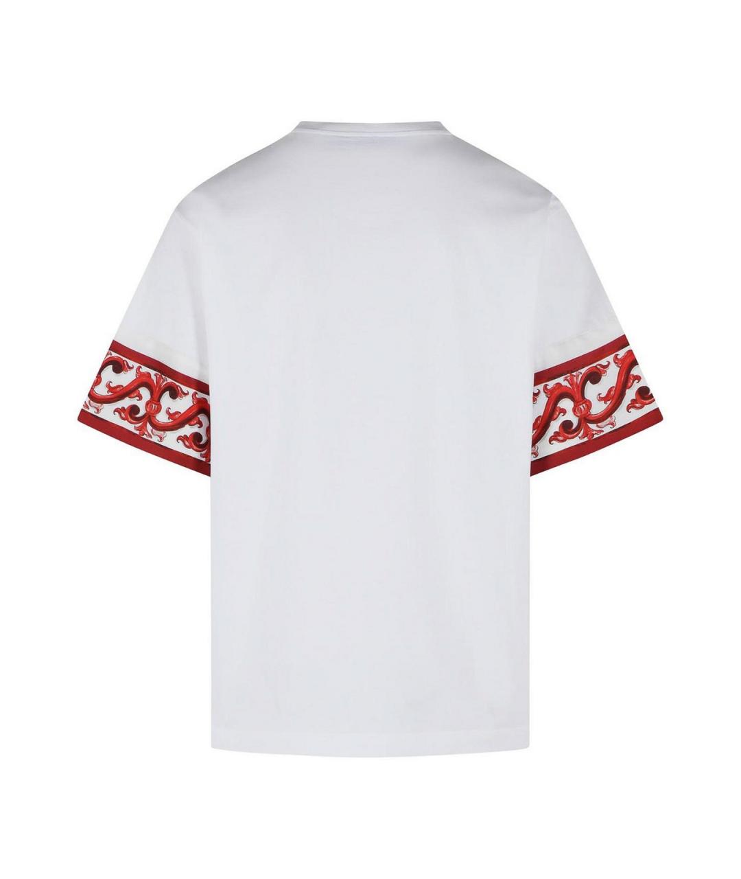 DOLCE&GABBANA Белая хлопковая футболка, фото 2