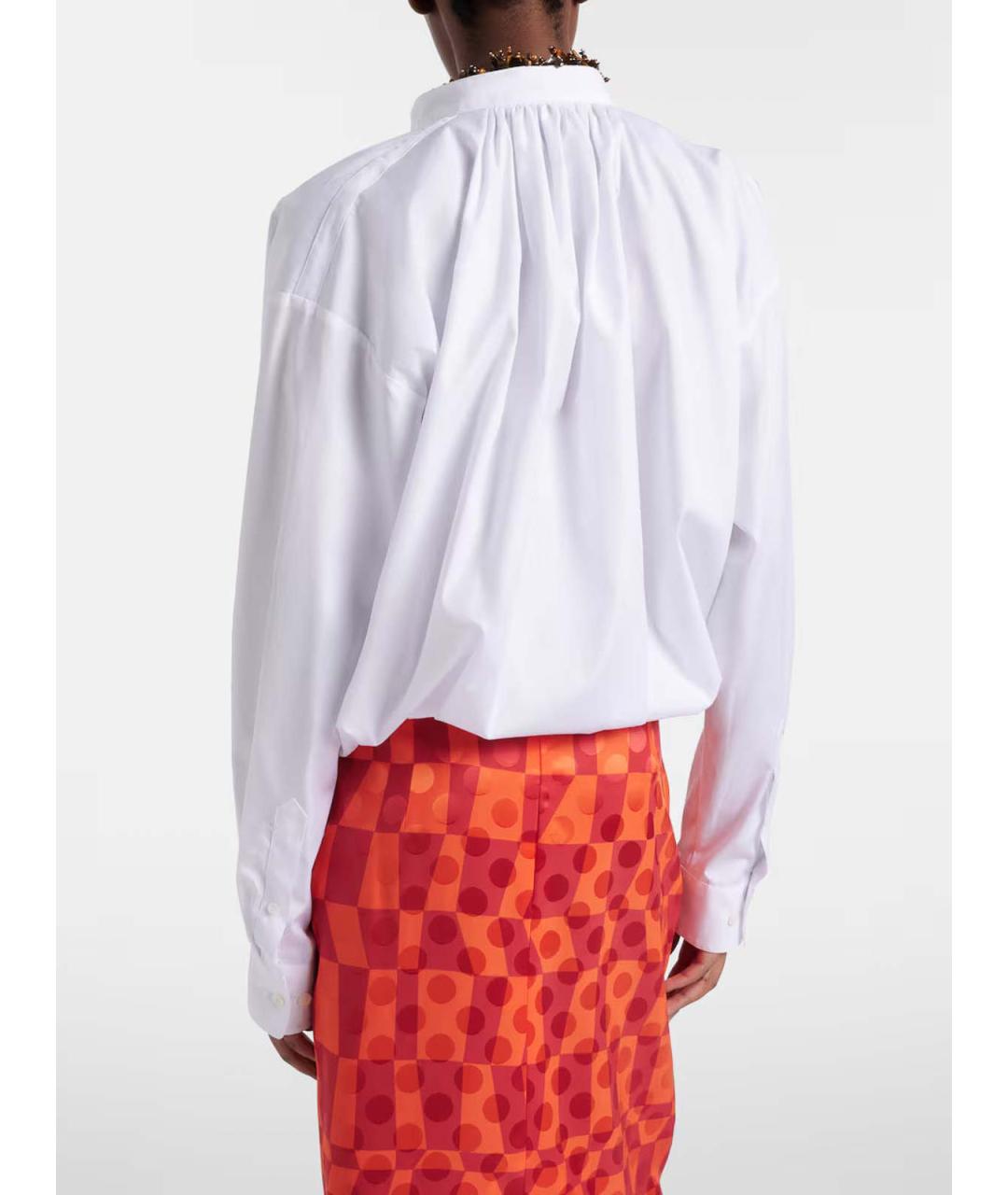 DRIES VAN NOTEN Белая хлопковая рубашка, фото 5