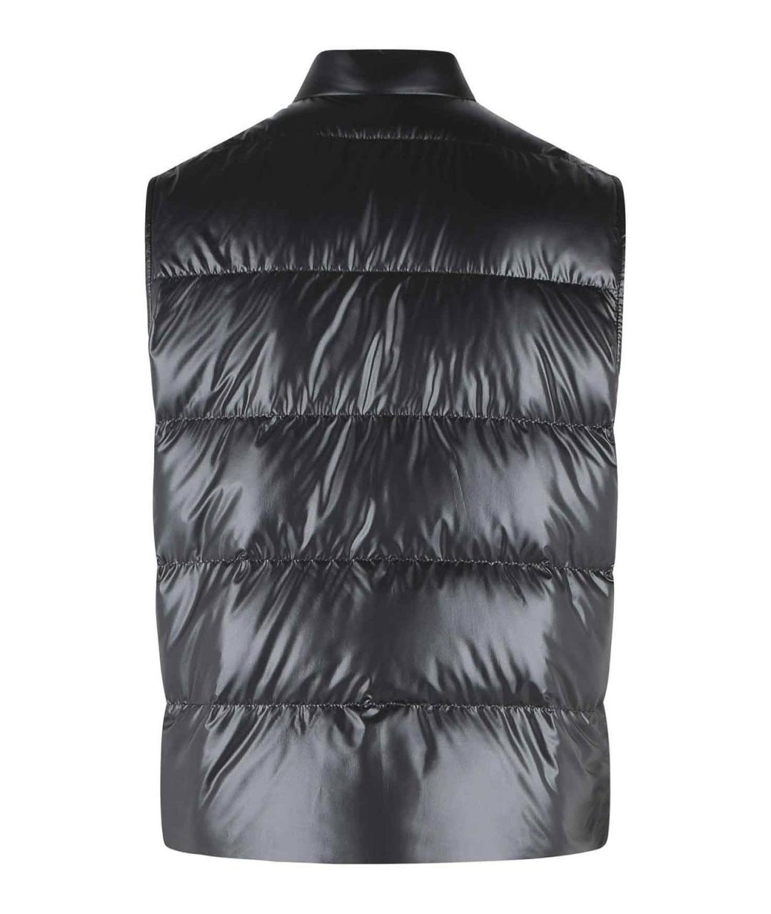 MONCLER Черная полиэстеровая жилетка, фото 2