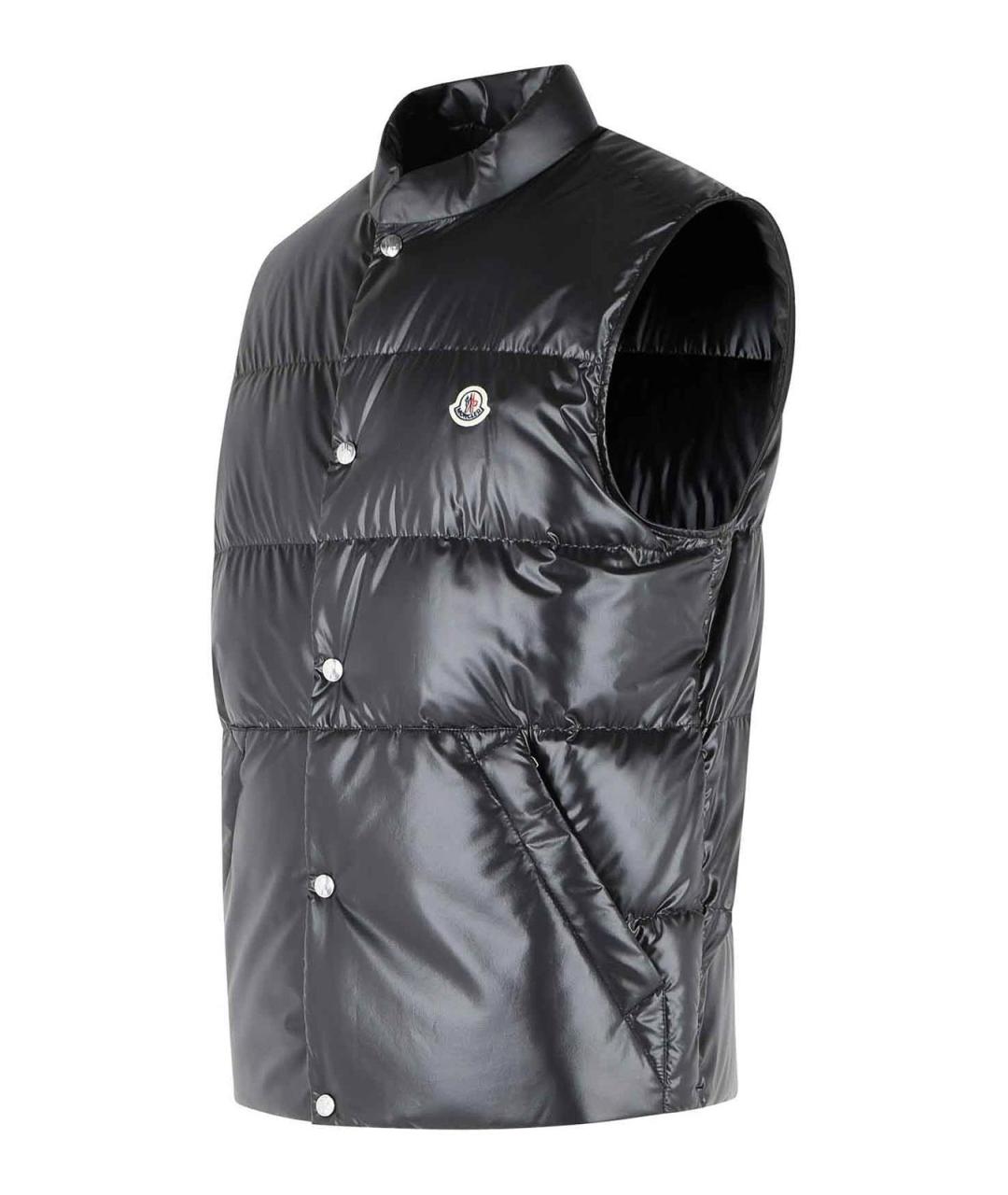 MONCLER Черная полиэстеровая жилетка, фото 3