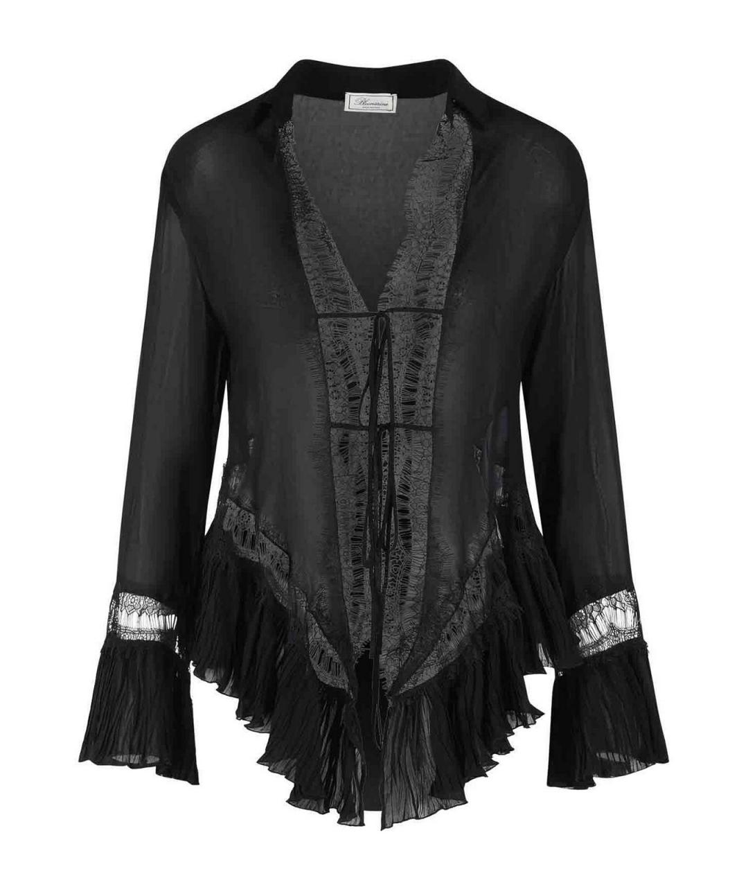 BLUMARINE Черная вискозная рубашка, фото 1
