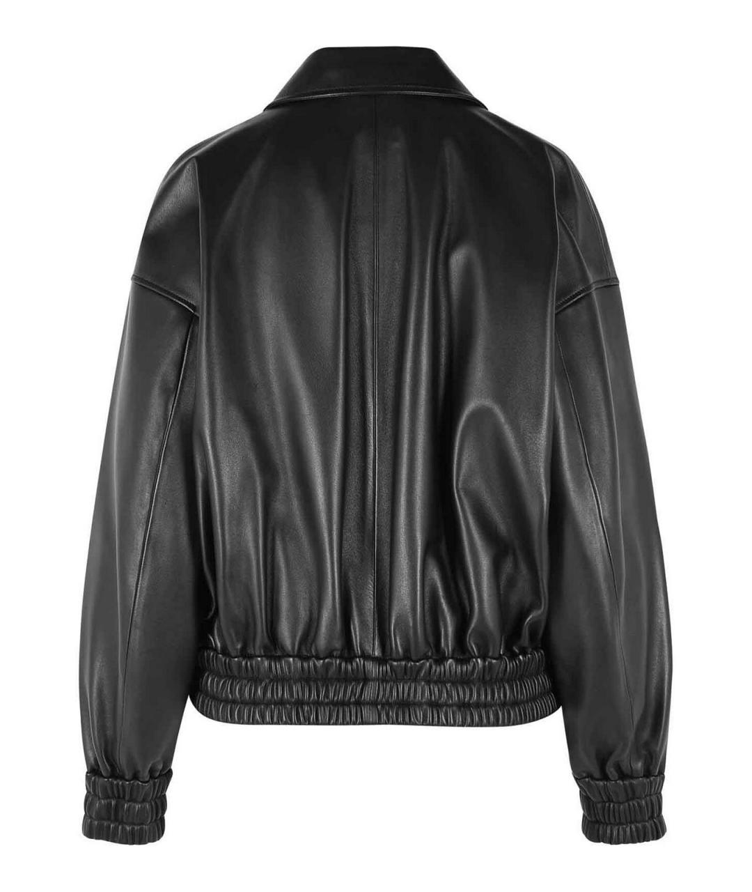JIL SANDER Черная кожаная куртка, фото 2